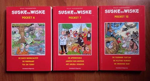 3x Suske en Wiske - Pockets - SC - Nrs. 6 + 7 + 12, Boeken, Stripverhalen, Zo goed als nieuw, Meerdere stripboeken, Verzenden