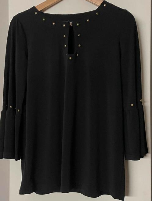 Caroline Biss 36 elegante zwart bloesje Nieuwstaat, Kleding | Dames, Blouses en Tunieken, Zo goed als nieuw, Maat 36 (S), Zwart