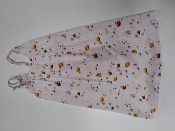 Mt 2j Lichtroze zomerjurk met fruit en geometrische figuren beschikbaar voor biedingen