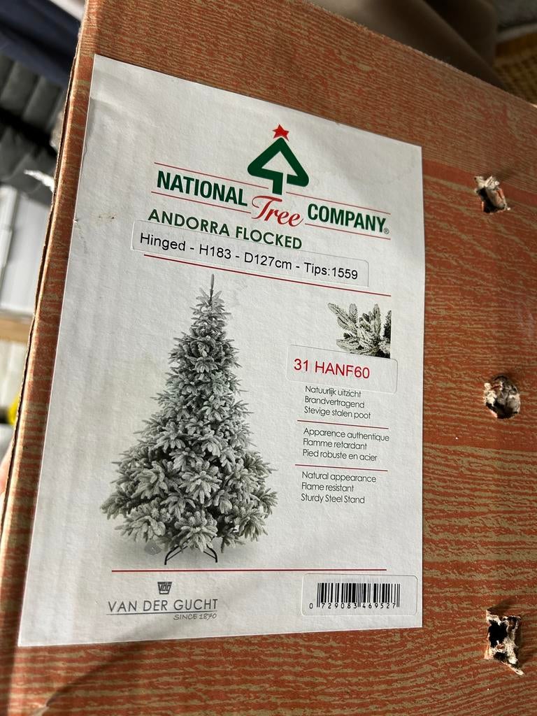 Sapin de Noël artificiel avec neige floquée, Divers, Enlèvement ou Envoi, Utilisé