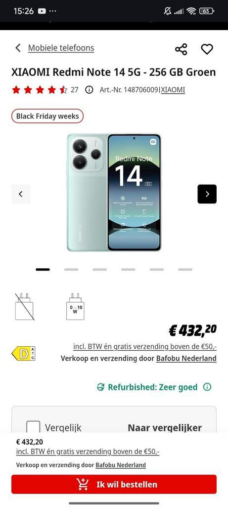 Xiaomi Redmi groen van kleur, Telecommunicatie, Mobiele telefoons | Overige merken, Zo goed als nieuw, Overige modellen, Ophalen of Verzenden