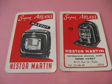 2 oude losse speelkaarten Nestor Martin (190)
