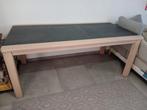 Tafel in hout en steen 1m80 + 90cm, Ophalen, Gebruikt, 200 cm of meer, 50 tot 100 cm