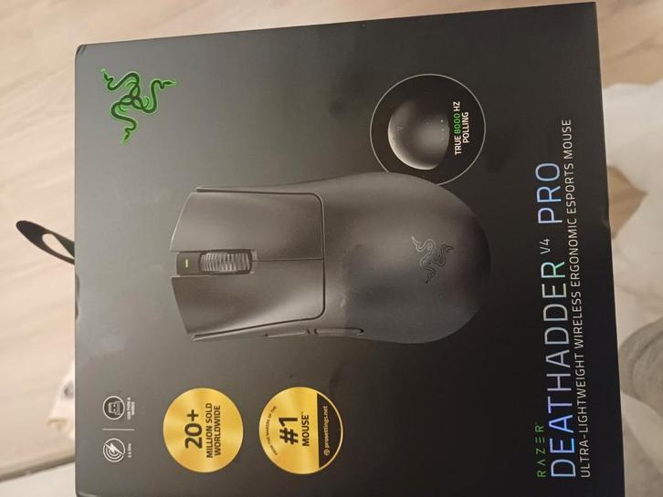 Razer DeathAdder V4 Pro, Computers en Software, Muizen, Zo goed als nieuw, Rechtshandig, Ophalen of Verzenden