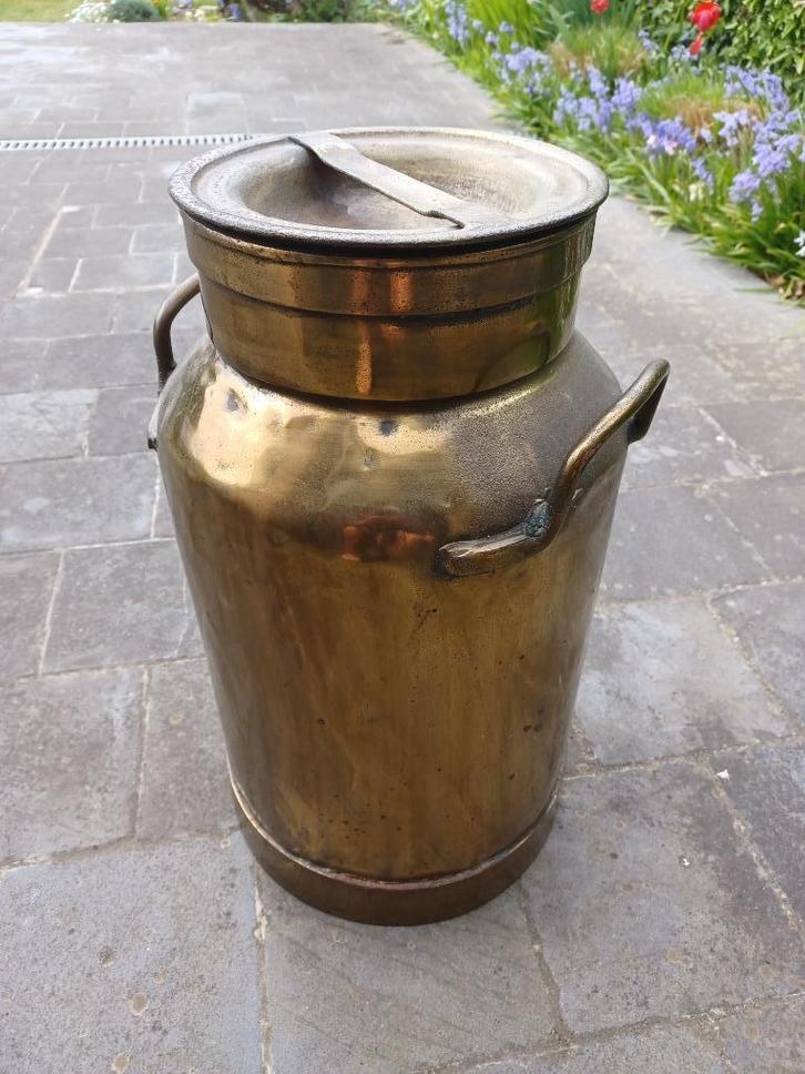 Oude verkoperde melkkit, Antiek en Kunst, Curiosa en Brocante, Ophalen