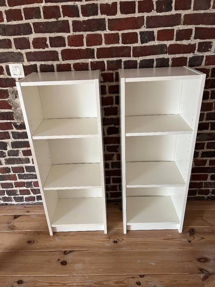 Witte (boeken) kasten (prijs voor 2 stuks), Huis en Inrichting, Kasten | Ladekasten, Gebruikt, 100 tot 150 cm, Minder dan 50 cm