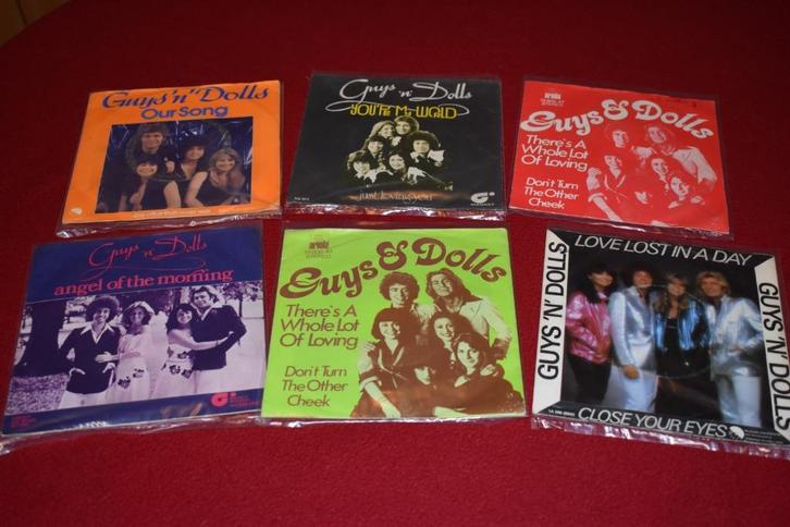 45t's van de popgroep Guys'n'Dolls, Cd's en Dvd's, Vinyl | Pop, Zo goed als nieuw, 1960 tot 1980, Overige formaten, Ophalen of Verzenden
