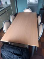 Keukentafel met 6 stoelen 160 x 80, Huis en Inrichting, Ophalen, Gebruikt, Overige materialen, 50 tot 100 cm