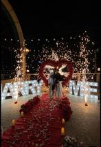 Lettres lumineuses “MARRY ME” à louer – demande en mariage, Enlèvement ou Envoi