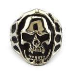 Bague en acier inoxydable avec tête de mort / tête de mort /, Bijoux, Sacs & Beauté, Neuf, Enlèvement ou Envoi, Femme ou Homme
