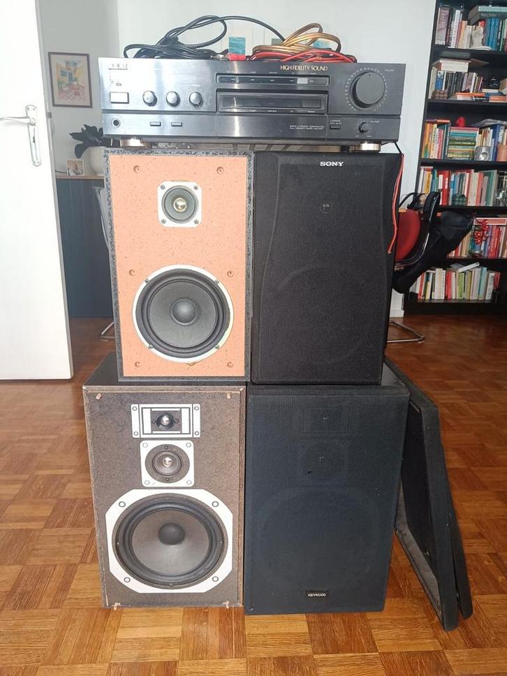 Stereo-installatie te koop (samen of in delen), Audio, Tv en Foto, Stereoketens, Gebruikt, Tuner of Radio, Speakers, Ophalen