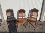 3 prachtige antieke stoelen met rotan, Antiek en Kunst, Ophalen