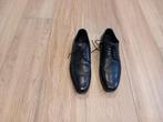 Zwarte leren herenschoenen maat 43, Kleding | Heren, Ophalen, Zwart, Veterschoenen