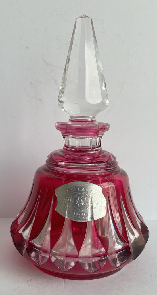 Flacon parfum Val St Lambert, Belgique, Art déco, 1920-1930, Antiquités & Art, Antiquités | Verre & Cristal, Enlèvement ou Envoi