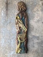 antiek houten beeld Sint Pieter met sleutel, Ophalen