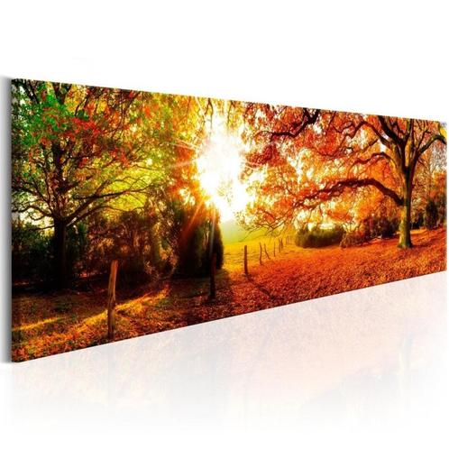 Nouveau tableau sur toile panorama Forêt d'automne 120 x 40, Maison & Meubles, Accessoires pour la Maison | Peintures, Dessins & Photos