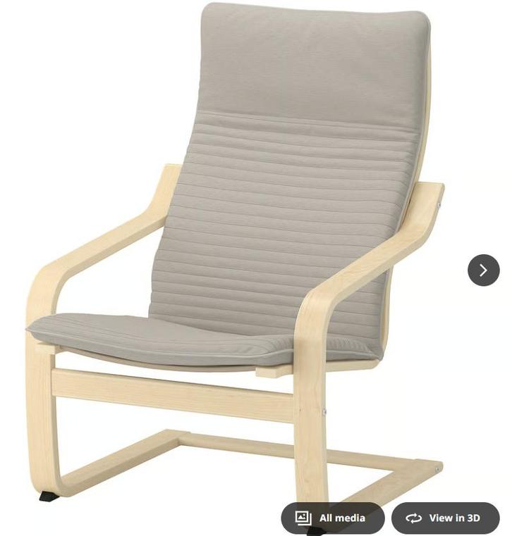 2 Fauteuils  IKEA Poäng, Huis en Inrichting, Fauteuils, Zo goed als nieuw, Hout, Stof, Ophalen