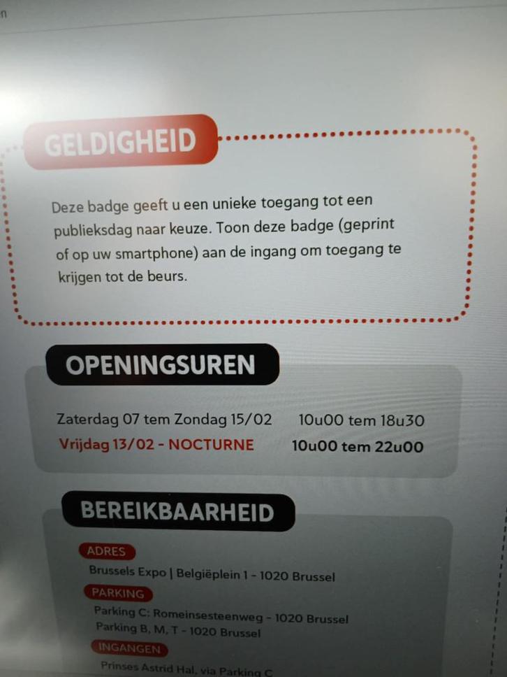 3 e-tickets Batibouw, Tickets en Kaartjes, Beurzen, Drie personen of meer, Februari