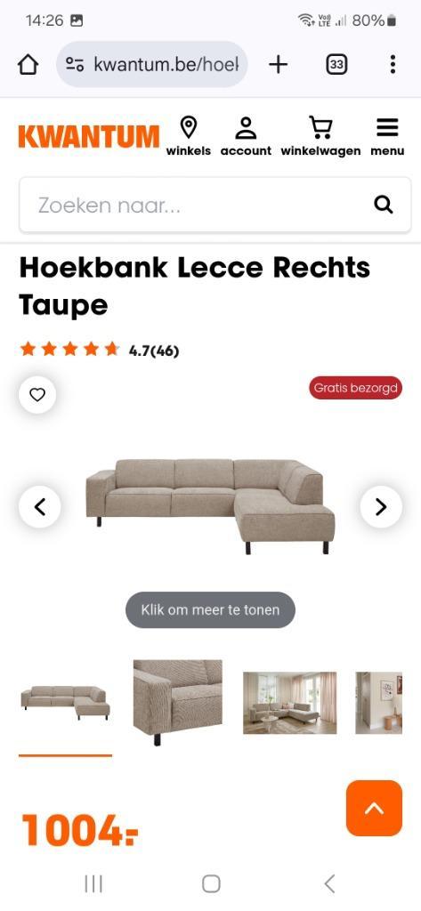 Zetel, Huis en Inrichting, Zetels | Zetels en Chaises Longues, Nieuw, Vierpersoons of meer, 250 tot 300 cm, 150 cm of meer, Stof