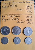 Pieces argent, 1 fr République française et 50 centimes, Enlèvement ou Envoi, France, Argent