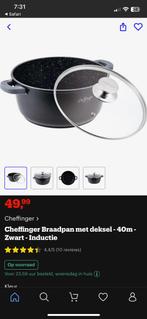Cheffinger braadpan met deksel – 40 cm, Ophalen, Nieuw