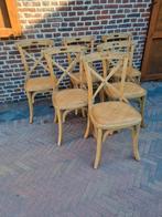 6 eiken stoelen landelijk, Huis en Inrichting, Ophalen of Verzenden, Zo goed als nieuw