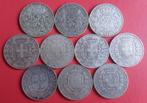 10 zilveren munten van België-Italië **90% zilver**, Verzenden, Zilver, Setje, Zilver