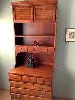 autentieke houten wandkast 2 delen, Antiek en Kunst, Ophalen