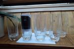 8 glazen met lijnenstructuur, Ophalen of Verzenden, Nieuw, Glas, Glas of Glazen