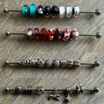 Superbes breloques Pandora en argent, Enlèvement ou Envoi, Pandora, 4 bracelets à breloques ou plus, Comme neuf