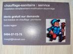 Chauffage- sanitaire service, Ophalen of Verzenden