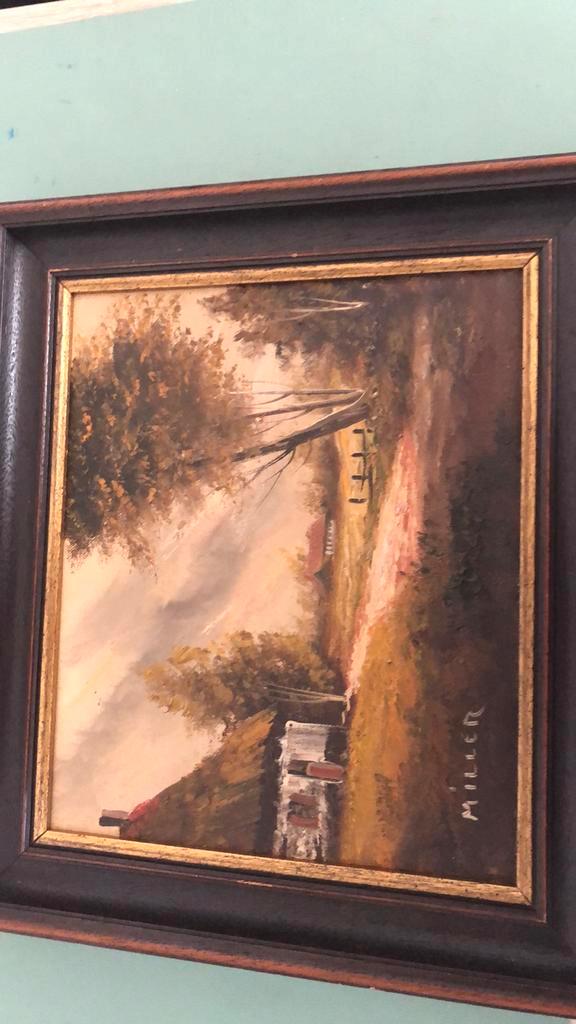 Classic landschap met boerderij, Antiek en Kunst, Kunst | Schilderijen | Klassiek, Ophalen