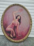 huile sur panneau nu signe hubert borguet, Antiquités & Art, Enlèvement ou Envoi