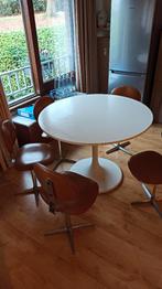 Eetkamertafel, Huis en Inrichting, Tafels | Eettafels, Ophalen, Rond, Zo goed als nieuw, Vijf personen of meer
