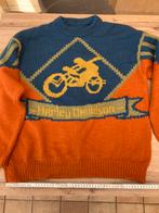 Gebreide wollen trui met Harley Davidson erop, Ophalen of Verzenden, Zo goed als nieuw, Maat 56/58 (XL), Oranje