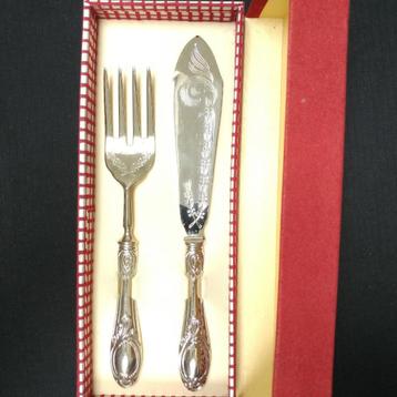 Vintage groot kaas-serveerbestek, zilver(kleurig) beschikbaar voor biedingen