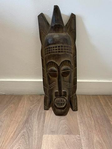 Tête Africaine en bois (environ 50cm)