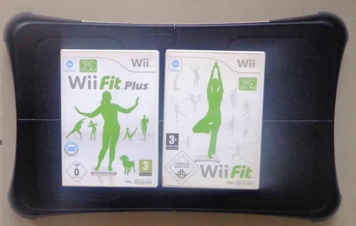 Wii Fit + Wii Fit Plus + Balance Board Zwart voor de Wii, Games en Spelcomputers, Games | Nintendo Wii, Gebruikt, Ophalen of Verzenden