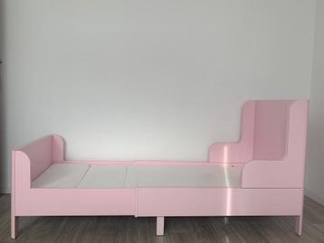 IKEA 2x Busunge Meegroeibed, rooz 80x200 cm + matras, Enlèvement ou Envoi, Matelas, 85 à 100 cm, 180 cm ou plus