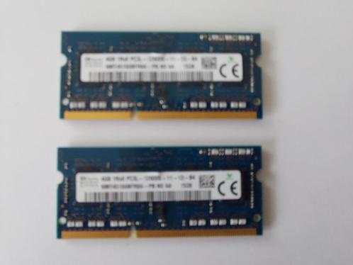 KIT 8GB (2x 4GB) RAM SODIMM DDR3L PC3L-12800, Informatique & Logiciels, Mémoire RAM, Utilisé, Laptop, 8 GB, DDR3, Enlèvement ou Envoi