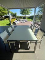 Tuintafel met 6 stoelen van Gloster, Tuin en Terras, Ophalen, Inox, Tuinset, Eettafel