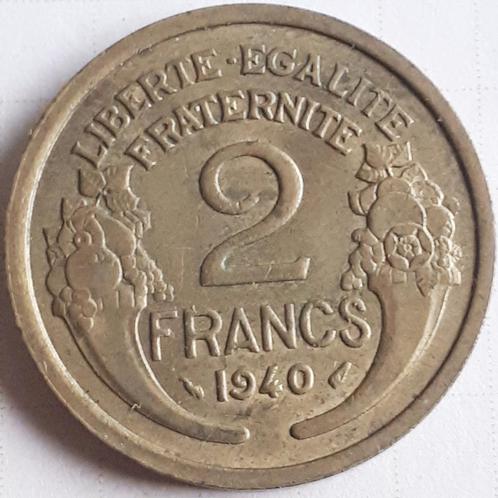 FRANCE ;RARE 2 FRANCS 1940 KM 886 MORLON SUPERBE !, Timbres & Monnaies, Monnaies | Europe | Monnaies non-euro, Monnaie en vrac