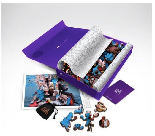 DaVICI houten puzzel - Thee met de Hoedenmaker (350), Hobby & Loisirs créatifs, Sport cérébral & Puzzles, Comme neuf, Puzzle, Moins de 500 pièces