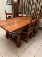 Table Voleiken avec chaises en chêne, Maison & Meubles, 150 à 200 cm, Cinq personnes ou plus, Enlèvement, Utilisé