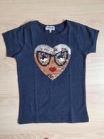 Blauwe T-shirt met hart - Dotts - maat 152, Dotts, Meisje, Gebruikt, Ophalen of Verzenden