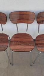 chaise formica, Huis en Inrichting, Stoelen, Ophalen, Zo goed als nieuw, Bruin, Vintage formica