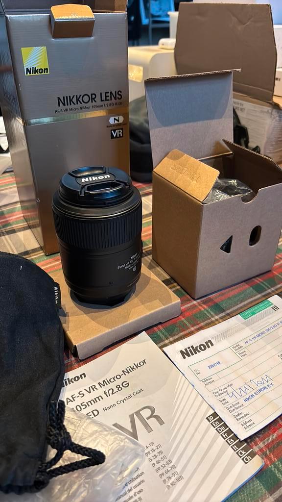 Nikon AF-S VR Micro-Nikkor 105mm f/2.8G IF-ED, doos incl., TV, Hi-fi & Vidéo, Photo | Lentilles & Objectifs, Comme neuf, Objectif macro