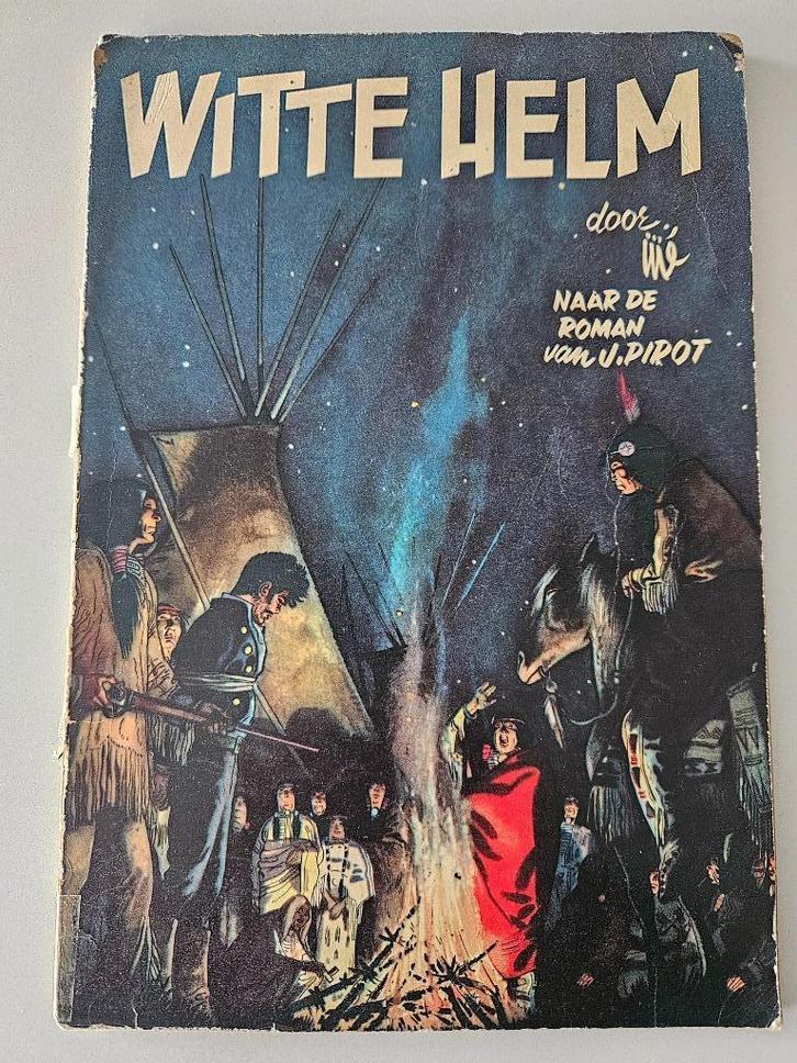 Strip - n1 - Witte Helm - Jijé/J.Pirot - 1e Druk - 1956, Boeken, Stripverhalen, Gelezen, Eén stripboek, Ophalen of Verzenden