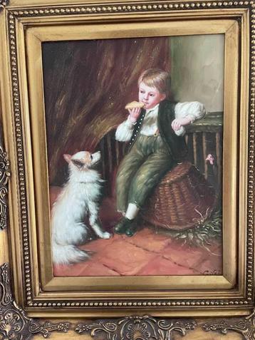 antiek schilderij gesigneerd beschikbaar voor biedingen