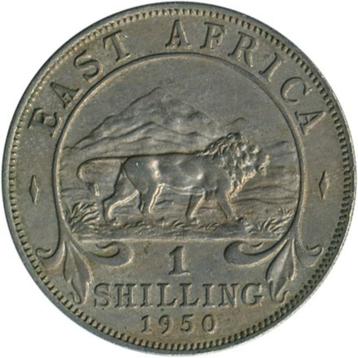 British East Africa 1 shilling, 1950 		 beschikbaar voor biedingen